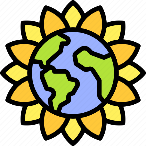 Earth, environment, ecology, sunflower, flower icon - Download on Iconfinder