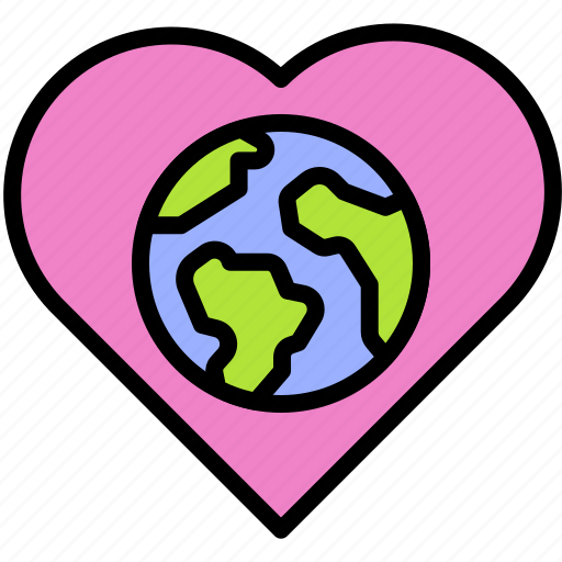 Earth, environment, ecology, love, heart, mother earth day, save the world icon - Download on Iconfinder