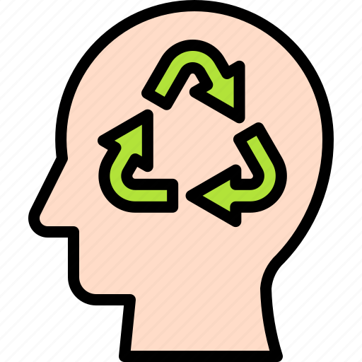Earth, environment, ecology, recycling, recycle, human mind, green icon - Download on Iconfinder