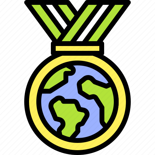 Earth, environment, ecology, medal, prize, badge icon - Download on Iconfinder