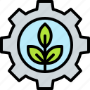 earth, environment, ecology, cog wheel, green, energy, plant