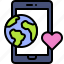 earth, environment, ecology, cellphone, smartphone, mobile, globe 