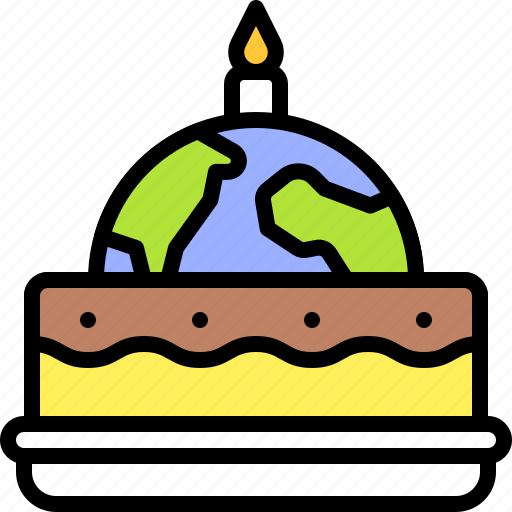 Earth, environment, ecology, birthday, cake, day icon - Download on Iconfinder