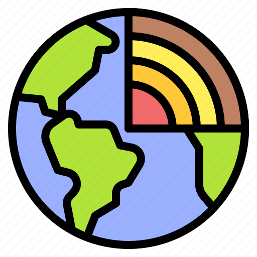 Earth, environment, globe, world, geology, core, mantle icon - Download on Iconfinder