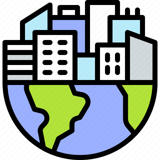 Earth, environment, globe, urban, city, town, lndscape icon - Download on Iconfinder