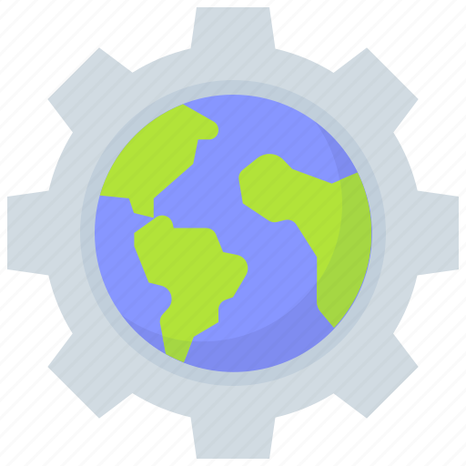 Earth, environment, ecology, energy, cog wheel, gear icon - Download on Iconfinder