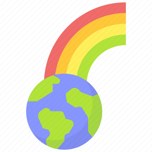 Earth, environment, ecology, planet, nature, rainbow icon - Download on Iconfinder