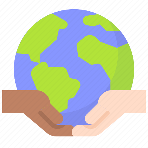 Earth, environment, ecology, hand, save the world, palm, green icon - Download on Iconfinder