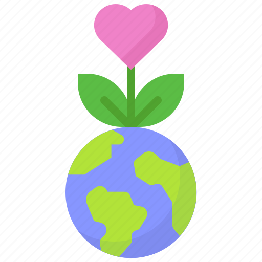 Earth, environment, ecology, world, flower, heart, love icon - Download on Iconfinder
