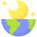 earth, environment, ecology, world, orbit, moon, night