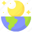 earth, environment, ecology, world, orbit, moon, night 