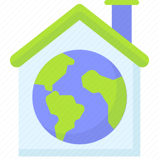 Earth, environment, ecology, house, home, energy, globe icon - Download on Iconfinder