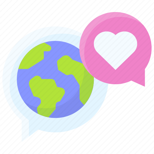 Earth, environment, ecology, world, globe, love, chat icon - Download on Iconfinder