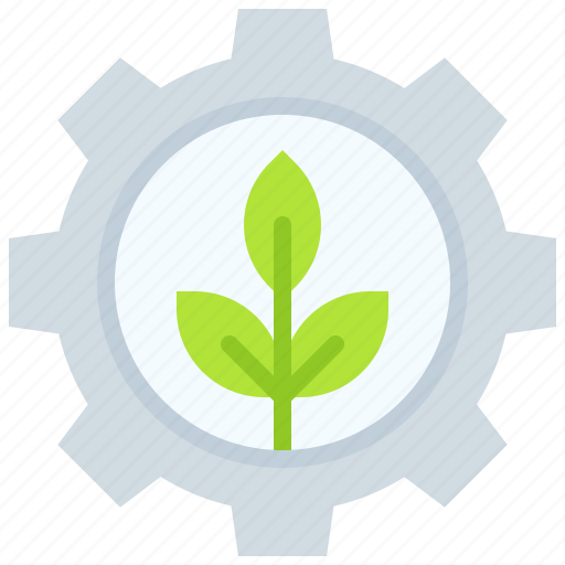 Earth, environment, ecology, energy, plant, cog wheel, gear icon - Download on Iconfinder