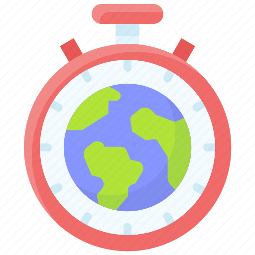 Earth, ecology, timer, clock, alarm, alert, stopwatch icon - Download on Iconfinder
