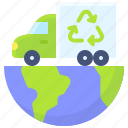 earth, environment, truck, delivery, logistics, shipping, recycling