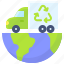 earth, environment, truck, delivery, logistics, shipping, recycling 