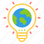 electricity, ecology, environment, eco, light, bulb, earth, world, save 