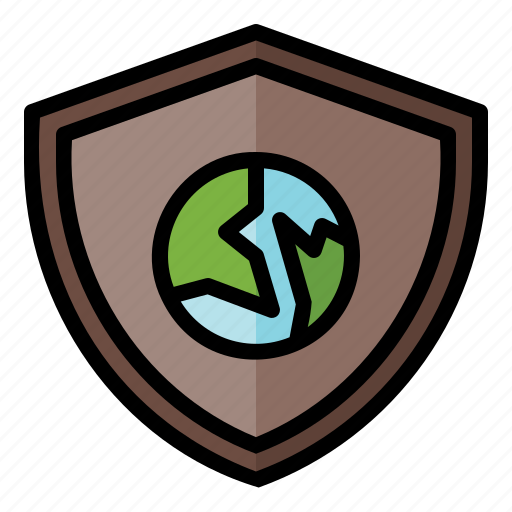 Earth, day, ecology, environment, save, protect, shield icon - Download on Iconfinder
