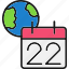 calendar, date, schedule, earth 