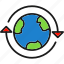 transfer, world, earth, globe, recycle 