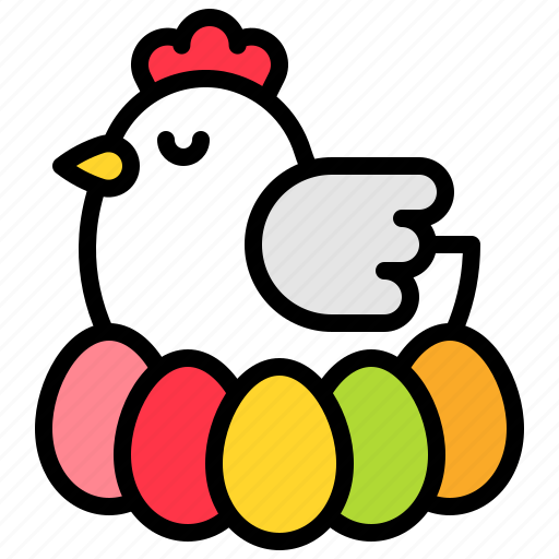 Easter, easter egg, egg, hen, nest icon - Download on Iconfinder