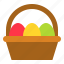 basket, easter, easter egg, egg basket 