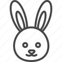 bunny, easter, holidays, line, outline, rabbit
