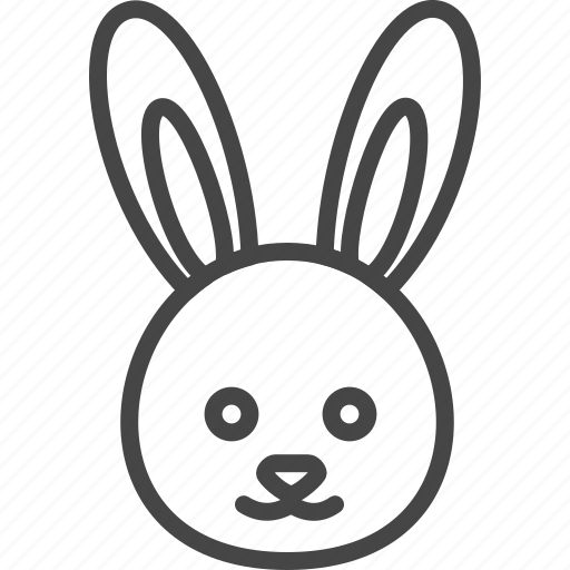 Bunny, easter, holidays, line, outline, rabbit icon - Download on Iconfinder