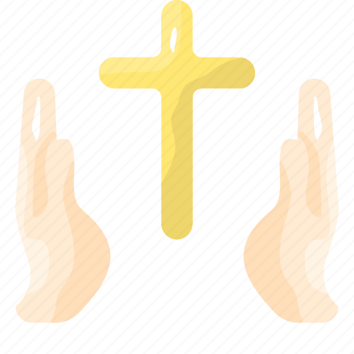 Cross, pray, prayer, religion icon - Download on Iconfinder