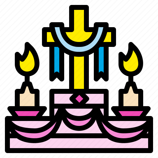 Altar, candle, church, muertos, religion icon - Download on Iconfinder