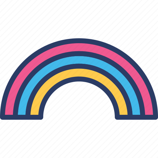 Colorful, meteorology, nature, rain, rainbow, seven colors, spectrum icon - Download on Iconfinder