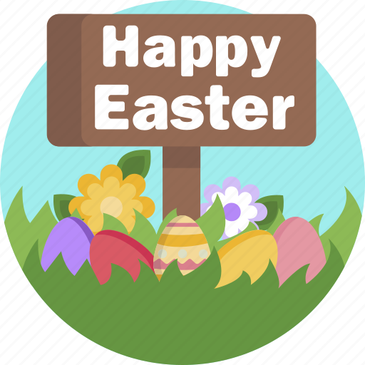 Sign, flowers, nature, spring, easter, eggs icon - Download on Iconfinder