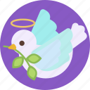 bird, peace, dove, easter, traditional, olive