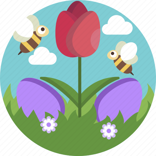 Nature, easter, bee, floral, flowers, eggs icon - Download on Iconfinder