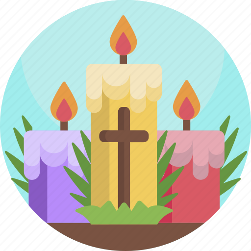 Nature, candle, easter, colorful, trinity, holy icon - Download on Iconfinder
