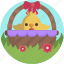 chick, animal, nature, easter, basket, cute 
