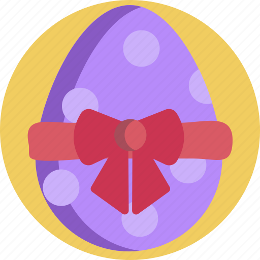 Decoration, egg, colorful, easter, bow, cute icon - Download on Iconfinder