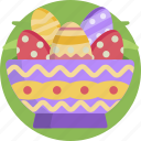 decorative, colorful, easter, holiday, eggs, basket 