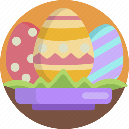 Basket, colorful, eggs, decoration, easter icon - Download on Iconfinder
