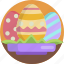 basket, colorful, eggs, decoration, easter 