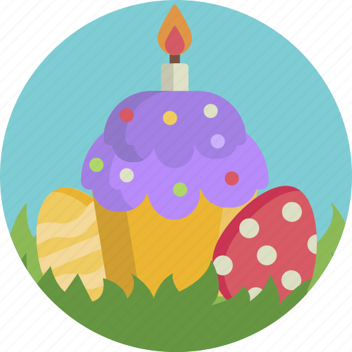 Food, cake, light, easter, candle, eggs icon - Download on Iconfinder