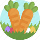 carrot, colorful, nature, easter, eggs, cute 