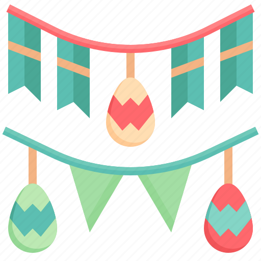 Garland, flags, ornament, decorations, easter, egg icon - Download on Iconfinder