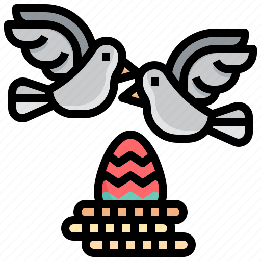 Dove, peace, freedom, purity, bird, egg icon - Download on Iconfinder
