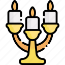 candelier, candle, light, cadelabra, decoration, candlestick, flame, fire