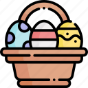 easter eggs, easter egg, basket, cultures, decoration