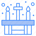 altar, candle, church, muertos, religion