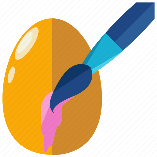 Brush, colour, easter, egg, paint, painting icon - Download on Iconfinder