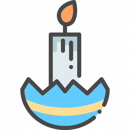 Candle, egg, easter, decoration, broken icon - Download on Iconfinder